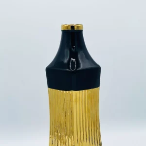 Aesthetic Black Gold Ceramic Vase